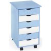 tectake 400925 pojazdný kontajner z dreva 65x36x40cm - modrá