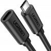Ugreen 10387 USB typu C 3.1 Gen2 samec - samica s niklovým pokovovaním, 1m, černý