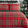 Takoy Vianočné bavlnené obliečky 140x200 cm set červené škótske káro-HF-474979 | 140 x 200 cm, 70 x 80 cm