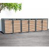Westmann Lacina oceľový box na odpadkové koše 6x240 litrov, antracit 80 x 332 x 116 cm, WMJGBC212-6