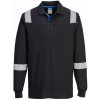 Portwest FR711 WX3 FR Modaflame Polo s dlhým rukávom, Veľkosť XXL, Farba Black