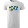 Volejbal okrúhle narodeniny 50 - Klasické pánske tričko vyššej gramáže - 4XL ( Biela )