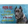 Pozorpes.sk, výstražná tabuľka (Cane Corso)