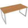 Pracovný stôl UNI O, 160x75,5x80 cm, jelša/sivá