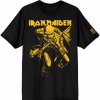 Tričko Iron Maiden - 50 Trooper Crop Yellow, Unisex,Čierna,M