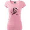 Gravel Bike - kostra - Dámske tričko Pure - XL ( Ružová )