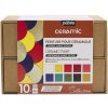 Súprava farieb na keramiku Pébéo Ceramic 10 x 45 ml s príslušenstvom