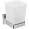Ideal Standard IOM Square Pohárik na kefky a pastu s držiakom, matné sklo/chróm E2204AA