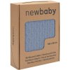 New Baby Bambusová pletená deka so vzorom blue