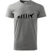 Karate Evolúcia - kop - Klasické pánske tričko vyššej gramáže - 4XL ( Tmavosivý melír )