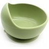 Malý Ježko Detská silikónová miska MODERN - Pale Olive