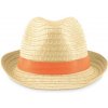 Slamený klobúk , Black Farba: Orange