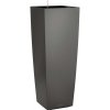 Lechuza Kvetináč Cubico Alto Premium, antracitová metalická, 40 x 40 x 105 cm