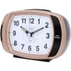 Analógový budík JVD SRP389.4 s plynulým chodom – Ružový (13,5 cm)