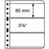 LEUCHTTURM Albové listy VARIO, 3 kapsy, 195 x 84 mm Typ: Čierna