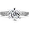 Florence Side Stones | Zásnubný prsteň so stredovým kameňom 1.000ct, biele zlato, s diamantmi 48