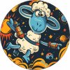 Ovečka Shaun a planéty z jedlého papiera 19,5 cm - Pictu Hap - Pictu Hap