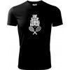 Eat sleep tennis - Pánske tričko Fantasy športové - S ( Čierna )