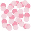 Papierové konfety kolieska svetlo ružové a ružové 22g