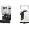 Gaggia New Classic E24, stainless steel + Eureka Mignon Silenzio, BL white