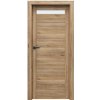 PORTA Doors SET Rámové dvere VERTE HOME D.1 so sklom, fólia Dub Mauvella + zárubeň PD-VER-D1_DUBMAUV