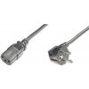 Digitus Napájecí kabel, CEE 7/7 (Typ-F), 90o úhlový - C13 M / F, 0,75m, H05VV-F3G 0,75qmm, bl