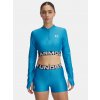 Dámske tričko Under Armour HeatGear Rib 1/4 Zip LS Modrá SM