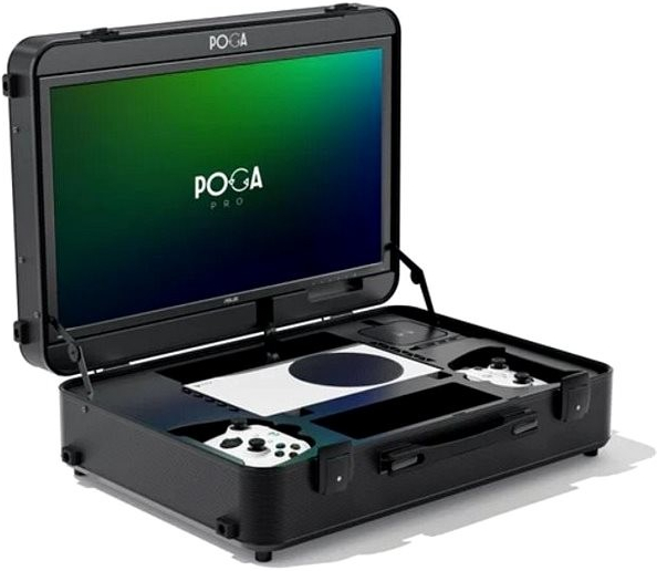 POGA Pro – cestovný kufor s LCD monitorom pre herné konzoly – čierny Xbox One