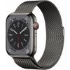 Chytré hodinky Apple Watch Series 8 45mm Cellular Grafitový nerez s grafitovým milánskym ťahom (MNKX3CS/A)