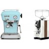 Ascaso Dream ONE, Kid Blue + Eureka Mignon Specialita, WD white, walnut