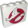 49311pb013 White Brick 1 x 4 x 3 with Ghostbusters Logo Pattern (Bílá cihla 1 x 4 x 3 se vzorem loga Krotitelé duchů)