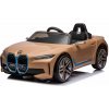 LEAN CARS Elektrické autíčko BMW I4 - zlaté- 4x45W- BATÉRIA - 12V7Ah - 2025