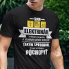 Tričko s potlačou SOM ELEKTRIKÁR Pánsky Čierna L