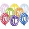 PartyDeco Latexový balón číslo 70 - Narodeninový 30 cm