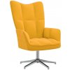 vidaXL Relaxačné kreslo horčicovo-žlté zamatové