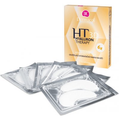 Dermacol 3D Hyaluron Therapy 6 x - Osviežujúca hydratačná maska ​​na oči 6 g