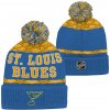 Outerstuff Dětská zimní čepice St. Louis Blues NHL Puck Pattern Cuffed Pom