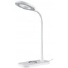 Rabalux Biela LED stolná lampička Hardin 5W s bezdrôtovým nabíjaním 74014