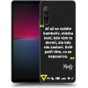 Picasee silikónový čierny obal pre Sony Xperia 10 IV 5G - Kazma - SVĚT PATŘÍ TĚM, CO SE NEPOSEROU