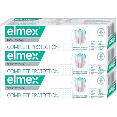 ELMEX Complete Care Sensitive zubná pasta 3 x 75 ml