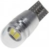 LED T10 biela, 12V, 2LED/5730SMD so šošovkou