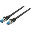 EFB Patchcord RJ45 S / FTP, kat. 6A, kat. 7 TPE superflex, 0,15 m, černý