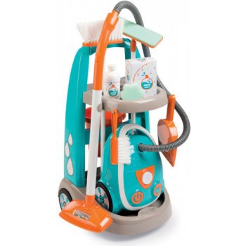 SMOBY Detský upratovací vozík s elektronickým vysávačom Vacuum Cleaner s 9 doplnkami
