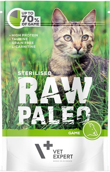 VetExpert Raw Paleo pre kastrované mačky zverina 100 g