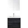 Kúpeľňová zostava Sanox Porto keramika skrinka 70 cm dub čierny