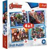 Trefl Puzzle 4v1 - Odvážni Avengeri / Disney Marvel The Avengers