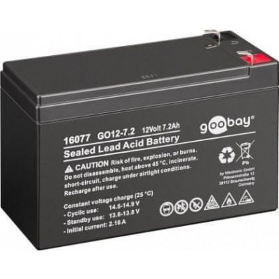 Goobay GO12-7.2 7200 mAh 12 V Faston 4 8 mm Olovený akumulátor; 16077