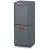 Sivý oceľový odpadkový kôš na triedený odpad 40 l Totem Compact – Joseph Joseph