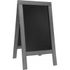 SECURIT Ponuková stojanová rustikálna tabuľa SANDWICH 135 x 72 cm, tmavo šedá SBS-NG-135