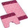 Bellatex Bany Gometrie růžová 60x100 + 60x50cm
